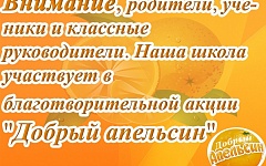Благотворительная акция "Добрый апельсин"